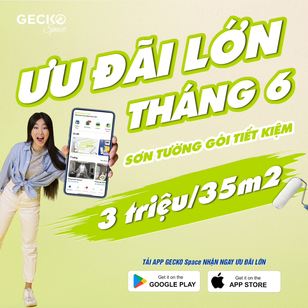 gói ưu đãi sơn tường 3 triệu/ 35m2